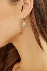 18k vergoldete Delfin-Traum-Ohrringe Gold