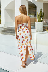 Garden Girl Trägerloses Maxikleid Orange