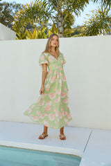 Maxikleid "Blütezeit" Grün