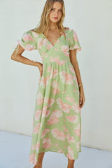 Maxikleid "Blütezeit" Grün