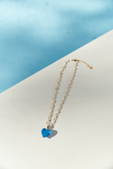 Heart-Du-Halskette Blau