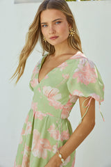 Maxikleid "Blütezeit" Grün