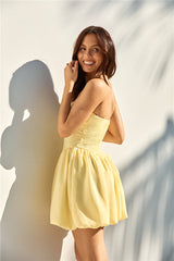 Intimate Evenings Mini-Kleid mit Bubbel-Saum Gelb