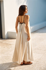 Looking Forward Maxikleid Creme