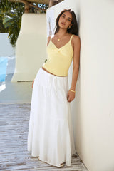 Balmy Nights Geripptes Top Lemon