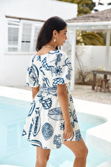 Somewhere Coastal Minikleid Marineblau