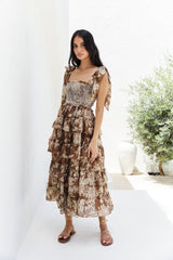 Maxikleid Gypsy Heart Braun