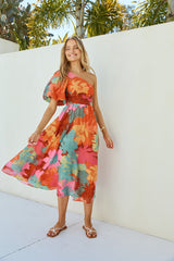 Sunseeker One-Shoulder Maxikleid Rosa