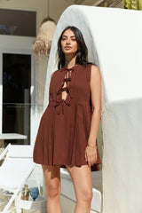 Citrine Delights Minikleid Braun