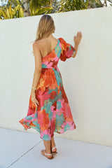 Sunseeker One-Shoulder Maxikleid Rosa