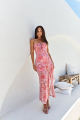 Majorca trägerloses Midi-Kleid Rosa