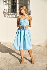 Midi-Kleid mit Bubikragen und Prinzessinnenschnitt