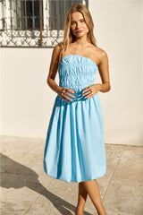 Midi-Kleid mit Bubikragen und Prinzessinnenschnitt