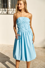 Midi-Kleid mit Bubikragen und Prinzessinnenschnitt
