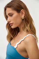 18 Karat vergoldete Fave Places Ohrringe Gold