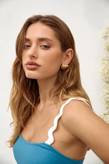 18 Karat vergoldete Fave Places Ohrringe Gold