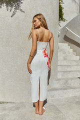 Bouquet Blooms Maxikleid Orange