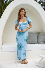Afina Maxikleid Blau