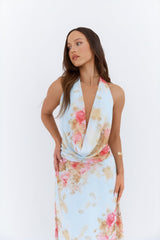 Maxikleid „Slow Dancing Halter“ in Blau