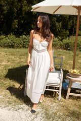 Maxikleid „Between Fields“, weiß