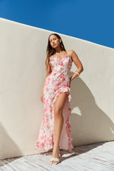 Rosé Rendezvous Maxikleid Rot