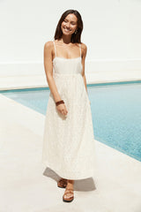 Maxikleid Caramel Skies Creme
