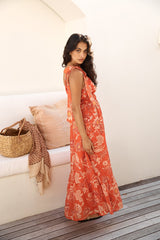 Sweet Melody One-Shoulder Maxikleid Orange