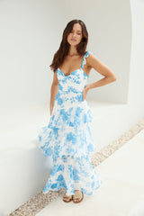 Ocean Mist Midikleid Blau