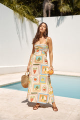 SEVEN WONDERS Agata Midikleid Agata Print