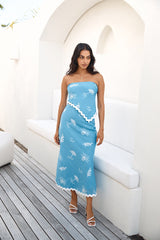 Vacation Away Asymmetrisches Oberteil Blau