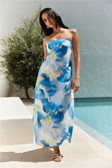 Trägerloses Midikleid „Bliss Cove“ Blau
