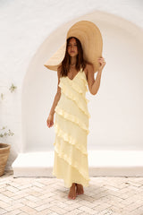 Ethereal Energy Neckholder Maxikleid Gelb