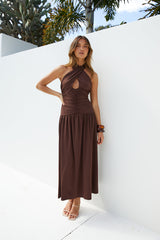 Mocha Moments Maxikleid Braun