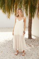 Island Rhythm Maxikleid Beige