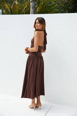 Mocha Moments Maxikleid Braun