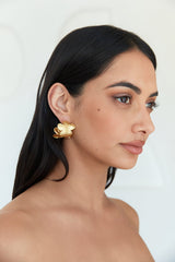 18K vergoldete Aloha Dreams Blumen-Creolen Gold