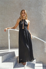 Happy Hour Neckholder-Maxikleid Schwarz