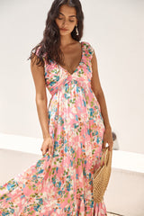 Maxikleid „Blühende Liebe“ – Pink