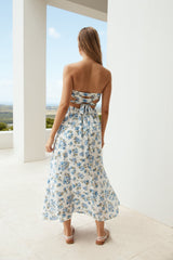Maxikleid Kornblumenblüten Blau