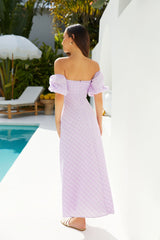 Zartes Wolken-Maxikleid Lila