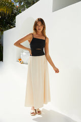 Pippa Maxikleid Creme Schwarz