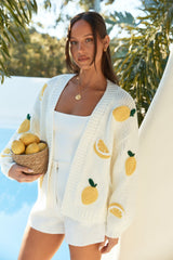 Limonaden-Spritz-Cardigan Gelb