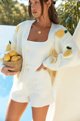 Limonaden-Spritz-Cardigan Gelb