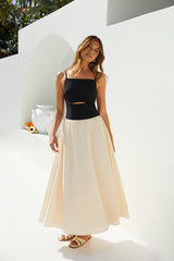 Pippa Maxikleid Creme Schwarz