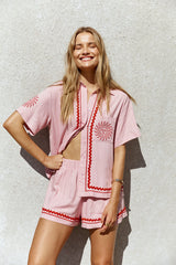 Blushing Beauty Leinenhemd Pink