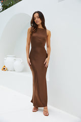 Amber Glow Maxikleid Braun