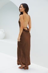 Amber Glow Maxikleid Braun