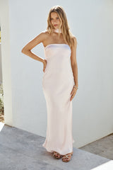 Trägerloses Maxikleid „Midnight Moment“ in Pink