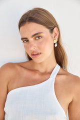 18K vergoldete Exotic Retreat Ohrringe Gold