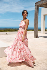 Abenddämmerung Soiree Maxikleid Rosa